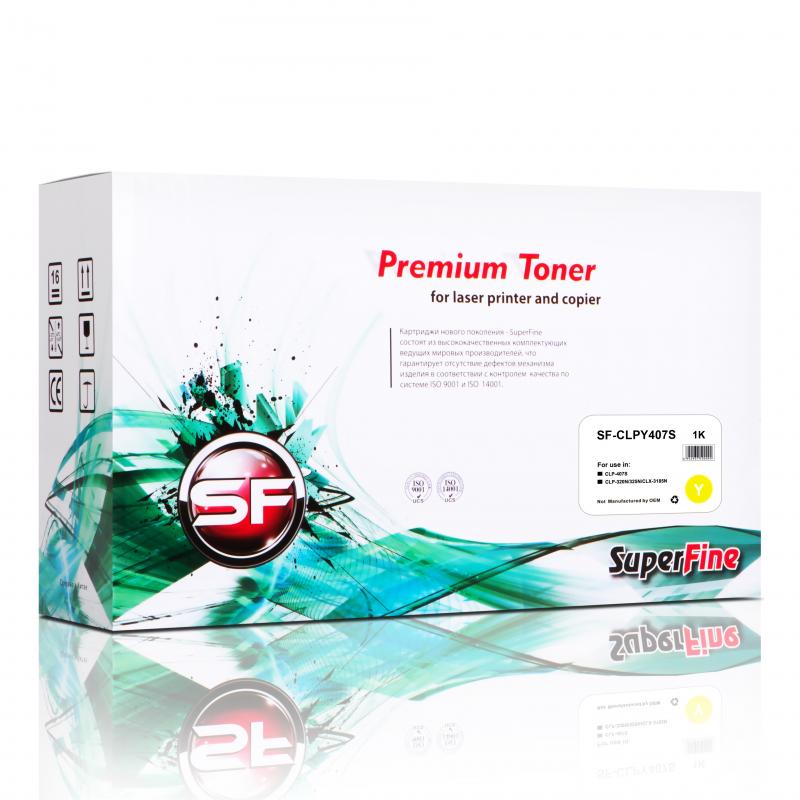Картридж Samsung CLT-407S CLP-320N/325N/CLX-3185N 1K Yellow Premium SuperFine